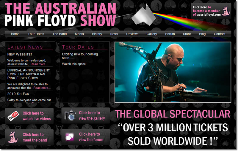 Floyd Tribute Band Australian Pink Floyd Website and Tour 2011 – Pink Floyd News
