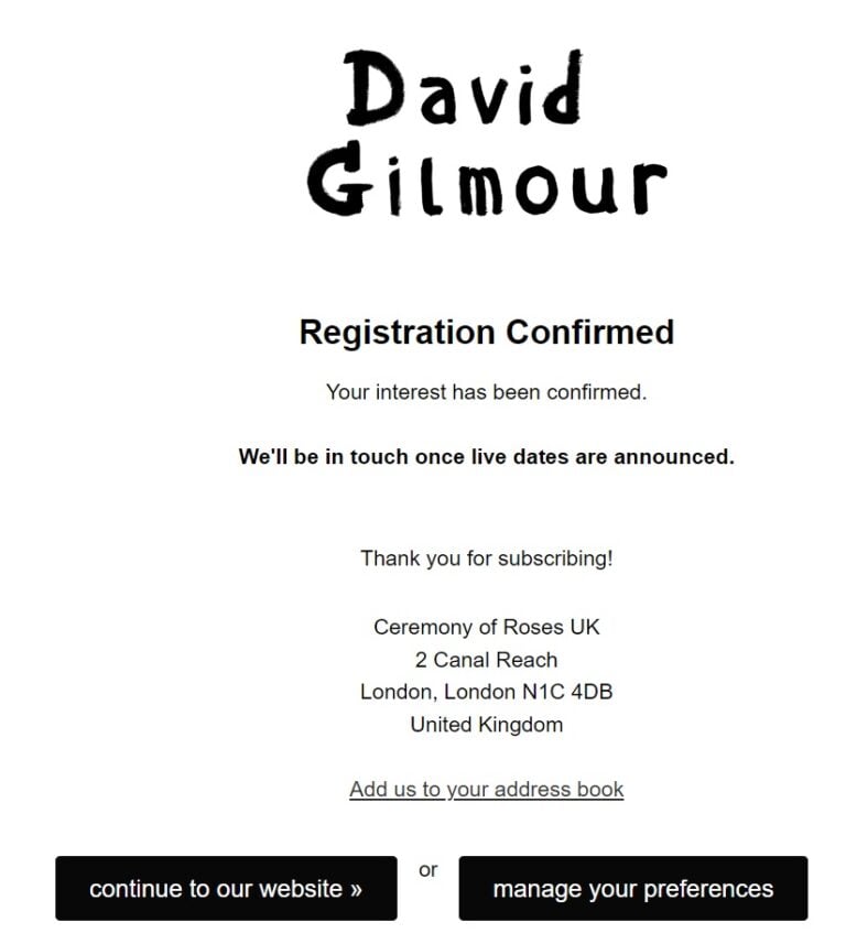 David Gilmour Tour 2024 for Luck and Strange A Possibility?